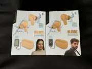 (2) Bluestone Blends Earbuds + Smart Cases (Blush + Light Brown)