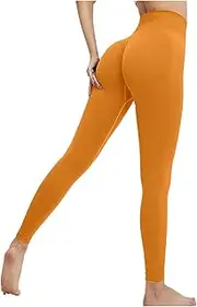 [Generic] Women's Yoga Pants Workout Yoga Loose Trendy Yoga Pants Fold Over Work Pants
