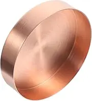 Yardenfun Storage Tray Round Copper Desktop Organizer for Jewelry Perfume and Cosmetics Holder for Home Decor and Trinket Display