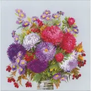 Cross-stitch kit Riolis 1773 Bouquet With Asters