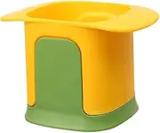 Fry Cutter, 2-in-1 Vegetable Chopper Potato Cutter for Fries, Stainless Steel Blade Veggie Cutter for Potatoes, Cucumbers, Carrots, Onions and Fruits (Yellow, One Size)