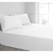 Algodon King Single Bed Combo Fitted Sheet Bedding Set 300TC Cotton White