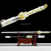 Chinese Jian 龙王剑 High Quality Manganese Steel Straight Sword for Display Sharp.