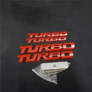 Red Matte TURBO Metal Grille Emblem + 1x Big Sticker + 2x Small Badge Decal Auto (for: Renault)