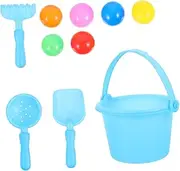 Kisangel 9pcs Sand Digging Shovel for Beach Plaything with Rake Shovel and Ocean Balls for Outdoor Fun and Sensory Play Random Color