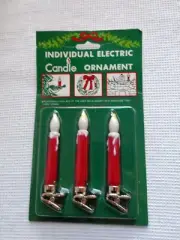 VINTAGE INDIVIDUAL ELECTRIC CANDLE ORNAMENT CHRISTMAS TREE CLIP FOR STRING LIGHT