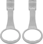 Angoily 1 Pair Baby Walking Assistant Pull Rings, Hanging Rings, Infant Pull Rings for Toddler Standing Practice, Grey