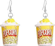 [tenghong2021] Resin Drop Handmade Cute Girls Gift Eardrop Funny Emulational Charm Food Cartoon Snacks Popcorn Earring Strawberry Fruits