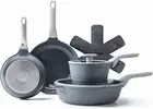 (9Ps-Set) Nonstick Pots and Pans Set, Non Toxic Ceramic Nonstick Cookware Set, N