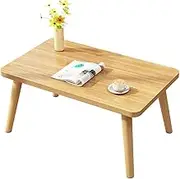 Fashion Sofa Desk with 4 Stable Legs, Modern Wooden Side Table, Portable Lightweight Tea Tray, Walnut Nightstand End Table, Suitable for Living Room Bedroom Balcony