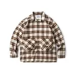 FILTER017® FLANNEL PLAID OVERSIZED SHIRT 法蘭絨格紋寬版襯衫 | 米白格紋