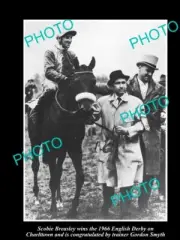 OLD 6 X 4 HORSE RACING PHOTO OF SCOBIE BREASLEY WINNING THE 1966 ENGLISH DERBY