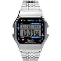 在飛比找ETMall東森購物網優惠-【TIMEX】天美時 Pac-Man 小精靈電子錶 (銀 T