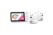VTech Full Colour Baby Video & Audio Monitor Twin Bear Camera Pack White