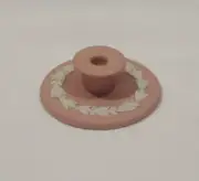 DISCONTINUED WEDGWOOD MINI / MINIATURE PINK JASPERWARE CANDLESTICK NEW