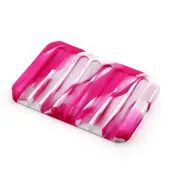 4Pcs Bathroom Silicone Flexible Soap Dishes Storage Holdersoap Pad Drain Box Moisture-Proof Bath Tools
