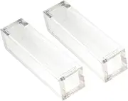 Totority 2pcs Acrylic Dice Storage Box Magnetic Lids Crystal Display Box Compact Portable
