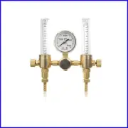 Master MIG and TIG with Dual Argon Flow Meter - Brass, 0-4000 PSI Gauge Included