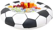 Inflatable Ice Cooler, Sport Ball Shape Drink Chiller, PVC Waterproof Ice Bucket, Floating Serving Bar, Outdoor Backyard BBQ, Picnic, Entertainment Accessory for Parties, 25.2x25.2 inches