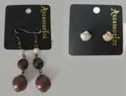 Accessorize 2 Earrings (Dangle & Drop and Push Back Backing) NEW