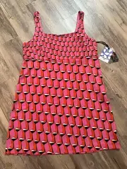 Diane Von Furstenberg x Target Mini Shift Dress Pink Mod Geometric DVF Size 14