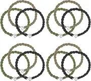 [PanBeiQi] 12 Pcs for Twisters Army Ties, for Twisties Military Boot Straps Boot Bands, Elastic Trouser Twists Ankle Leg Ties, Pants Trousers Blousing Straps with Metal Hooks for Outdoor Activity Hiking