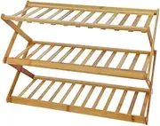 Foldable Bamboo Shoe Rack Free Standing Shoe Shelf Storage Organizer Installation-Free for Entryway, Hallway Bedroom (Color : Pink, Size : Small)