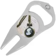 Antique Cameo Golf Ball Marker Divot Repair Tool Bottle Opener
