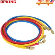 1.5M 3 Color Refrigerant Filling Pipe Rubber AC Air Manifold Gauge Fluoride Tube