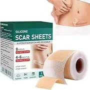 Silicone Scar Tape,Silicone Scar Sheets,Scar Tape For Surgical Scars, Reusable Sheets for Keloid Scars, Burn, Scratch, Birthmarks, Tummy Tuck, Acne etc, Works With Old and New Scar(1.5m/60inch)