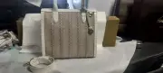 Brahmin Sunsation Collection Coconut Milk Caroline Satchel Bag New