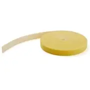 StarTech 100ft Hook and Loop Tape Roll Reusable Cable Ties/Wraps-Yellow - HKLP100YW