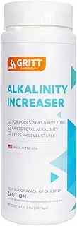 GRITT COMMERCIAL Alkalinity Increaser Plus for Swimming Pool, SPA and Hydro Massage Bath Water - Powder Formula - Maintains Pool Health, Reduces Equipment Wear, Stains
