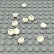 LEGO Tile Round - White - 1 x 1 - QTY x10