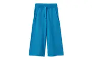 Vild House of Little Organic Knit Wide Leg Trousers in Archipelago Blue at Nordstrom, Size 0-6M