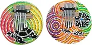 KAILIKETIY Mini Kalimba Key Cokernut Shell Finger Piano Portable Music Instrument for Fun and Engaging Musical Beginners and Music Lovers Colors
