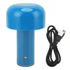 (Blue)LED Desk Lamp Mushroom Design USB Charging 3 Color Temperature Touch AU
