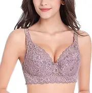 [Generic] Sports Bra Girls Gathered Bra Straps Breast Cup Underwear (no Underwire) Womens Bras No Underwire Front Closure (Rose Gold-A, 85D)