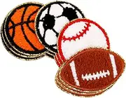 GLSTOY 12Pcs Decorative Sports Ball Iron Patches for Clothes Multi Function Embroidered Patches for DIY Clothing Accessories for Backpacks and Daily Use