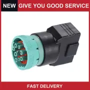 Universal Car 9pin J1939 to OBD2 16pin Adapter Diagnostic Connector Pack of 1