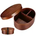 TOYMYTOY Bento Box Wooden 1 Tier Lunch Box 501-800ML Large Capacity Sushi