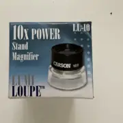 Carson LL-10 Standing Magnifying Glass 10X LumiLoupe Stand Magnifier Stamps