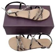 CARVELA Best Ladies Beige Comb Flat Strappy Synthetic Sandals Shoes MRRP £69