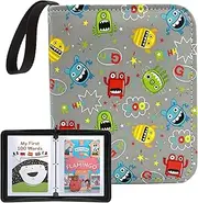 Thisness Card Holder for Yoto Cards 40 Cards Capacity Mini Card Case Organizer with Zipper Boys Girls Card Storage Binder for Yoto Player and Yoto Mini Cards, Grey