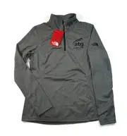The North Face 1/4 Zip Pullover Womens Medium Gray Tech Fleece Sweatshirt NWT