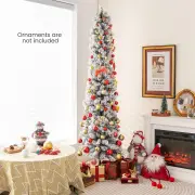 Costway210CM Slim Christmas Tree with 466 Branch Tips