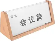 HOMOCONO Shaped Acrylic Name Plate Holder with Base for Office Meeting Room Reception Elegant Table Sign Display for Business Card Easy Insert Design Versatile Use