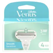 Gillette Venus Smooth Sensitive 3-Blade Razor Refills - 4 Pack