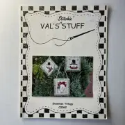 Stitchin Val's Stuff Snowman Trilogy Cross Stitch Chart Pattern Leaflet CS062