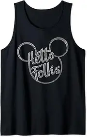 [Disney] Mickey And Friends Mickey Mouse Hello Folks Tank Top